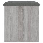 vidaXL Banc de rangement sonoma gris 62x42x45 cm bois d'ingénierie