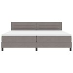vidaXL Lit à ressorts avec matelas avec LED Taupe 200 x 200 cm tissu