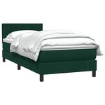vidaXL Sommier à lattes de lit et matelas vert foncé 80x220 cm velours
