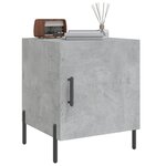 vidaXL Table de chevet gris béton 40x40x50 cm bois d’ingénierie