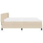 vidaXL Lit à ressorts avec matelas Crème 200 x 200 cm Polyester