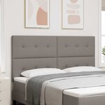 vidaXL Tête de lit avec tête de lit Taupe 180 cm Cuir synthétique