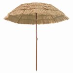 vidaXL Parasol de plage Marron Ø 206 x 209.5 cm Acier