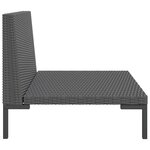 vidaXL Canapés de jardin 2 Pièces avec coussins Résine tressée demi-ronde