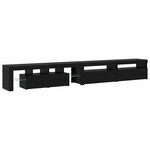 vidaXL Meubles TV 3 Pièces Chêne noir 290 x 36 5 x 40 cm