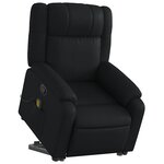 vidaXL Fauteuil inclinable de massage Noir Similicuir
