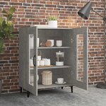 vidaXL Buffet gris béton 69 5x34x90 cm bois d'ingénierie