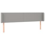 vidaXL Tête de lit à LED Gris clair 203x16x78/88 cm Tissu