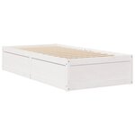 vidaXL Cadre de lit sans matelas blanc 90x190 cm bois de pin massif