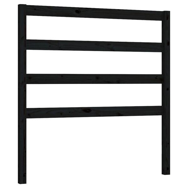 vidaXL Tête de lit Noir 106x4x100 cm Bois massif de pin