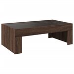 vidaXL Table basse avec LED infini chêne marron 90x50x30 cm
