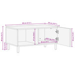 vidaXL Table basse Noir 80x50x40 cm Bois d'ingénierie
