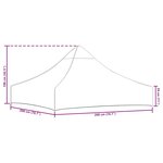vidaXL Toit de tente de réception 2x2 m Crème 270 g/m²