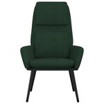 vidaXL Chaise de relaxation Vert foncé Tissu