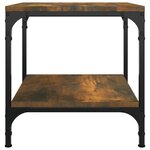 vidaXL Table d'appoint Chêne fumé 40x40x40 cm Bois d'ingénierie
