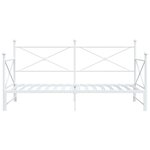 vidaXL Lit de jour avec lit gigogne sans matelas blanc 100x200cm acier