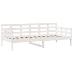 vidaXL Lit de jour et tiroirs sans matelas blanc 80x200 cm bois massif