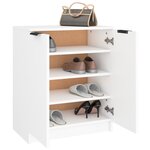 vidaXL Armoire à chaussures Blanc 59x35x70 cm Bois d'ingénierie