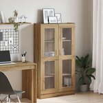 vidaXL Buffet haut Chêne artisanal 82 5x30 5x150 cm Bois d'ingénierie