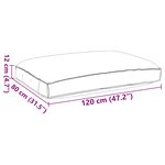 vidaXL Coussin Bleu royal 120 x 80 x 12 cm Tissu Oxford