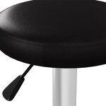 vidaXL Tabourets de bar lot de 2 noir similicuir