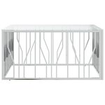 vidaXL Table basse 100x100x50 cm acier inoxydable et verre