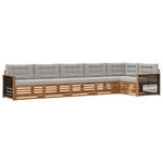 vidaXL Ensemble de canapés d'extérieur 6 Pièces Naturel et gris clair