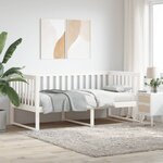 vidaXL Lit de jour blanc 100x200 cm bois de pin massif