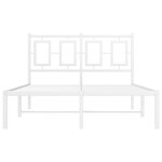 vidaXL Cadre de lit métal sans matelas et tête de lit blanc 120x190 cm