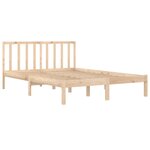 vidaXL Cadre de lit sans matelas bois massif de pin 135x190 cm