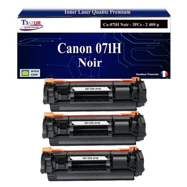 T3AZUR - 3x Toners compatibles avec Canon i-SENSYS LBP-122dw  MF-272dw  MF-275dw remplace Canon 057H Noir - 2 400 pages