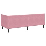 vidaXL Cadre de lit d'angle avec tête de lit Rose 80 x 200 cm Velours