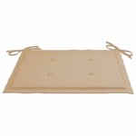 vidaXL Chaises de jardin avec coussins beige lot de 6 Bois teck massif
