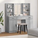 vidaXL Ensemble de Coiffeuse 3 Pièces Sonoma gris 50 x 41 x 135 cm