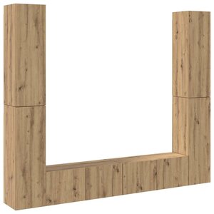 vidaXL Meubles TV muraux 6 Pièces chêne artisanal bois d'ingénierie