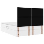 vidaXL Lit de Rangement Blanc pur 140 x 200 cm Cuir synthétique