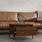 vidaXL Tables d'appoint 2 Pièces Chêne marron 50x46x35 cm Bois ingénierie