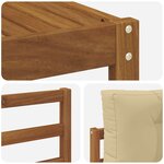 vidaXL Ensemble de canapés d'extérieur 5 Pièces Naturel et Beige