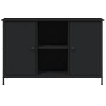 vidaXL Meuble TV noir 100x35x65 cm bois d'ingénierie