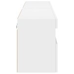 vidaXL Meubles TV muraux avec lumières LED 2 Pièces blanc 80x30x40 cm