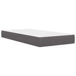 vidaXL Cadre de lit avec tête de lit Gris 90 x 190 cm Simili cuir