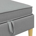 vidaXL Canapé modulaire avec rangement 6 Pièces Gris clair Tissu