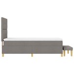 vidaXL Lit à ressorts avec matelas Taupe 90 x 190 cm tissu