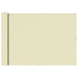 vidaXL Écran de balcon en tissu Oxford 75x400 cm Crème