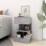 vidaXL Table de chevet Gris béton 40x35x65 cm Bois d’ingénierie