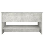 vidaXL Table basse Gris béton 80x50x40 cm Bois d'ingénierie