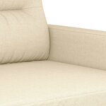 vidaXL Canapé à 2 places Crème 140 cm Tissu