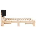 vidaXL Cadre de lit avec tête de lit rembourrée Noir 180 x 200 cm