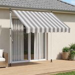 vidaXL Auvent rétractable manuel Anthracite et blanc 350 cm