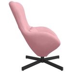 vidaXL Fauteuil œuf Rose 63 x 73 x 90 cm Velours